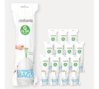 Brabantia Sacs poubelle - Lot 12 rouleaux de 20 - 23/30 L Blanc Code G (1 offert)