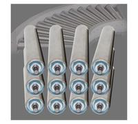 Lot de 12 rouleaux de convoyeur non alimentés - Rouleaux de rechange industriels - Acier inoxydable de 101,6 à 10,2 cm de longueur - Idéal pour le travail du bois et la manipulation de matériaux