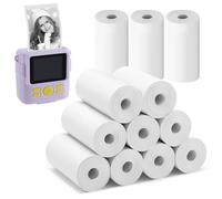 Lot de 12 rouleaux de papier photo pour enfants - Impression instantanée HD thermique pour la plupart des appareils photo, cadeaux d'anniversaire pour enfants