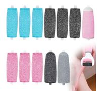 Lot de 12 rouleaux de rechange compatibles avec Scholl - Pour enlever les callosités - Pour enlever les peaux dures - Kit de pédicure et de pédicure
