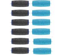 Lot de 12 rouleaux de recharge compatibles avec Scholl Velvet lisse pédicure électrique, rouleau de rechange pierre ponce pour pieds, râpe pieds, exfoliant