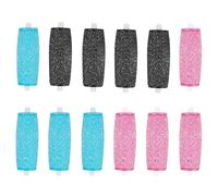 Lot de 12 Rouleaux de Remplacement, Pieds Remplacement Rouleaux Têtes Recharges, 3 Types de Rugosité, Pierre Ponce pour Pedicure Pied Electrique, Rape Pieds