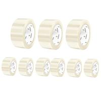 Lot de 12 rouleaux de ruban adhésif d'emballage transparent robuste de 48 mm x 66 m pour boîtes, affranchissements, déménagements - Ruban d'emballage certifié FSC pour emballage de boîtes en carton et