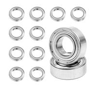 Lot de 12 roulements à billes MR128ZZ - 8 mm x 13 mm x 4 mm - Double protection - Roulements à billes rainurés pour bricolage, tours, moteurs, imprimantes 3D, fraiseuses, divers appareils mécaniques