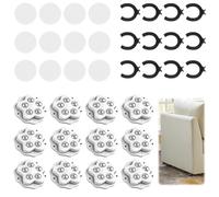 Lot de 12 roulettes à billes robustes pour meubles | Roulettes à coller - 200 kg - Roulettes autocollantes solides à 360 degrés pour meubles, boîte de rangement, petits appareils