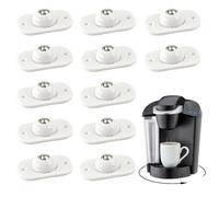 Lot de 12 roulettes autocollantes - Rouleaux légers et silencieux pour cafetière, petits appareils électroménagers, boîte de rangement de moins de 8,2 kg