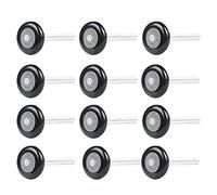 Lot de 12 roulettes de porte de garage en nylon pour remplacement de rails de garage avec roulement à billes 6200 Zz scellé
