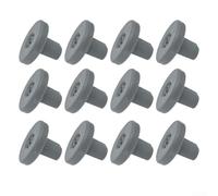 Lot de 12 roulettes de rechange pour panier inférieur de lave-vaisselle, compatibles avec Bosch, Siemens, Balex, patins en plastique gris pour panier inférieur, rotation fluide pour faciliter la