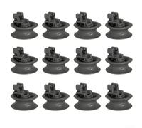 Lot de 12 roulettes grises pour panier inférieur de lave-vaisselle Bosch, Siemens, Neff, Hotpoint, roulettes à roulement lisse compatibles avec les modèles SRV SRS SE24A (A)