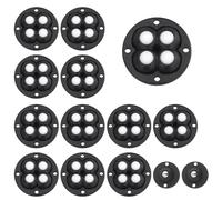 Lot de 12 Roulettes pour Meubles - Sphériques, Lourdes, Autocollantes à 360° avec 4 Billes en Acier/Nylon - Noire pour Petits Meubles et Poubelle