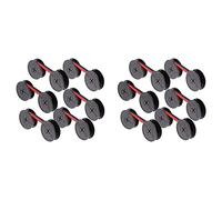 Lot de 12 rubans de rechange pour machine à écrire, double bobine rouge et noire pour la plupart des machines à écrire