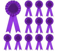 Lot de 12 rubans vierges pour récompense, médailles de prix, pour gagnant, gagnant, ruban de reconnaissance honorable pour compétition, sport, événement scolaire (violet)