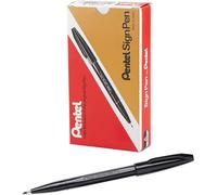 Lot De 12 S520 Sign Pen Stylo Feutre À Pointe Fibre Fine Noir