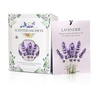 Lot de 12 Sachets Parfumés à la Lavande - Désodorisant Maison et Voiture, Parfum d’Intérieur Longue Durée pour Armoire, Placard, Tiroir, Vêtements et Chaussures - Sachets de Lavande Naturelle