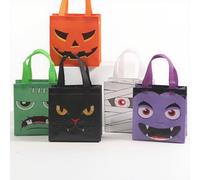 Lot de 12 sacs à bonbons d'Halloween, non tissés, réutilisables, pour les tours ou les friandises, les collations, les friandises et les bonbons