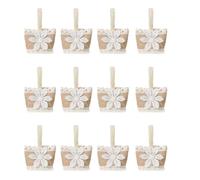 Lot de 12 sacs à dragées réutilisables en tissu naturel pour mariage, fête, emballage d'accessoires