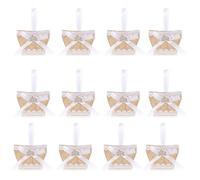 Lot de 12 sacs à dragées réutilisables en tissu naturel pour mariage, fête, emballage d'accessoires