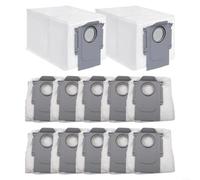 Lot de 12 sacs à poussière pour aspirateur Roborock QV 35A et QV 35S avec filtration avancée, filtre en fibre soufflée par fusion qui capture 99,97 % de la poussière fine, installation facile
