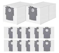 Lot de 12 sacs à poussière pour aspirateurs Roborock Qrevo QV 35A/35S/S5V, Curv, 2 Flow, S, Pro, Master, Edge, S5A, Slim, Saros 20/10/10R, S