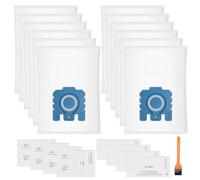 Lot de 12 Sacs à Poussière Pure GN 3D Compatibles avec Miele Hyclean GN Aspirateurs Classic C1 Complete C2 Complete C3, S2 S5 S8 S800 S600 Series avec 4 Filtres Moteur et 4 Filtres D'évacuation