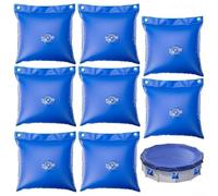 Lot de 12 sacs à suspendre pour bâche de piscine avec crochets pour une tenue sécurisée et étanche en PVC résistant au froid conçus pour une utilisation toute l'année de piscine