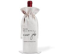 Lot de 12 sacs à vin pour nouvel emploi, félicitations à un collègue, patron, amis, collègue, sac à vin avec cordon de serrage, fournitures de fête et cadeaux