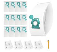 Lot de 12 Sacs Aspirateur pour Miele Guard S1/L1/M1 Junior Flex Parquet Silence AllFloor Performance Comfort Cat Dog Serie, Joint Anti-Fuite, avec 4 filtres de protection du moteur