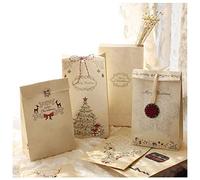 Lot De 12 sacs-cadeaux de Noël Papier kraft Pochette Noël Cadeau Sac Noël 12 x 6 x 22 cm Mariage Anniversaire Fete