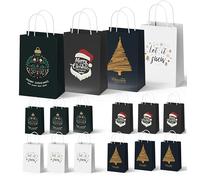 Lot de 12 sacs cadeaux XXL pour les cadeaux de Noël : grands sacs de Noël idéaux