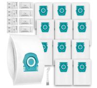 Lot de 12 sacs d'aspirateur compatibles avec Miele Guard L1 S1 M1 Series, remplacement pour sacs à poussière HyClean Air TU/CO (comprend 4 filtres d'échappement et 4 filtres moteur)