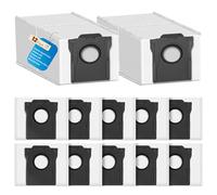 Lot de 12 sacs d'aspirateur pour aspirateur Dreame L10s Ultra Gen 2/X30/X40/X50 Ultra/L10s Pro/L40/L50/Aqua10/Matrix 10 Ultra/Mova E30 Ultra/P50/P10/E40/V50/Z50, 3,2 grande capacité
