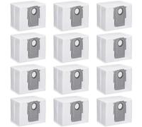 Lot de 12 sacs d'aspirateur pour Roborock S7 MaxV Ultra / Q7+ / Q7 Max+ / T8 / Q5+, station d'aspiration de 3 l, sac d'aspirateur de grande capacité, sac de rechange, kit d'accessoires de rechange