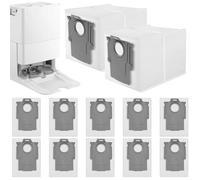 Lot de 12 Sacs d'aspirateur pour Roborock S8 MaxV Ultra/ S8 Max Ultra/Q Revo/Qrevo S/Qrevo Pro/Qrevo Slim/Qrevo MaxV/Qrevo Master/Qrevo Edge/Qrevo Curv 3L - capacité - Pièces de Rechange