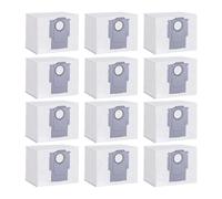 Lot de 12 sacs d'aspirateur pour Roborock S8+ S8 Pro Ultra S7 MaxV Ultra Q7+ Q5+ T8 Q8 Max+ 3 l jusqu'à 3,2 l - Grande capacité - Pour station d'aspiration