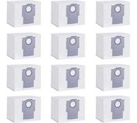 Lot de 12 sacs d'aspirateur pour Roborock S8+/ S8 Pro Ultra/ S7 MaxV Ultra/ S7 Pro Ultra/ Q7+/ Q7 Max+ - 3 l - Grande capacité - Kit d'accessoires - Pièces de rechange