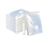 Lot de 12 sacs de compression sous vide - Idéal pour les déménagements et le rangement - Protection hermétique contre l'humidité et la poussière - Double fermeture éclair robuste - Différentes tailles