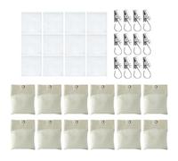 Lot de 12 sacs de sable en toile renforcée, fermeture automatique, avec clip en métal, nappe coupe-vent pour rideaux, rideaux réglables, sacs de sable