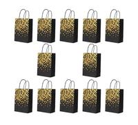 Lot de 12 sacs élégants en papier pour emballage cadeau festif et cadeaux d'événement Sac d'emballage alimentaire avec poignée Sacs cadeaux de mariage