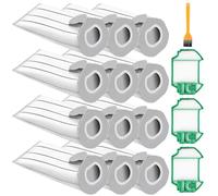 Lot de 12 Sacs en Microfibre compatibles pour Vorwerk Kobold VK7 VK7S FP7 FP7S,avec 3 filtres moteur et Brosse de Nettoyage, Sacs Aspirateur Haute Qualité, Sac à Poussière de Rechange pour Kobold VK7S