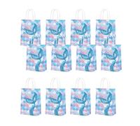 Lot de 12 sacs en papier pour fêtes d'anniversaire de filles et événements à thème spécial en couleur vive
