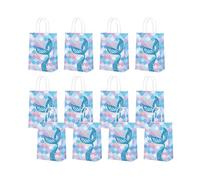 Lot de 12 sacs en papier pour fêtes d'anniversaire de filles et événements à thème spécial en couleur vive