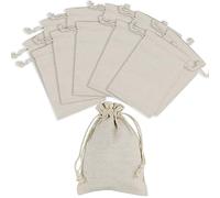 Lot de 12 sacs en toile de jute, 7,9 x 9,9 cm, double cordon de serrage, mini sacs cadeaux, pour bonbons, accessoires, petites pièces