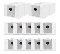 Lot de 12 Sacs pour Ecovacs Deebot T50/T50 Pro/T50 Max Omni Gen2/Gen3 | X9 Pro/X8 Omni, T30C Pro, T80 Omni Aspirateur Robot, Sacs à poussière Antibactériens, Kit Accessoires de Rechange DDB030041