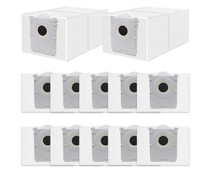 Lot de 12 Sacs pour Ecovacs Deebot X9 Pro/X8 Omni, T50/T50 Pro/T50 Max Omni Gen2/Gen3, T30C Pro, T80 Omni Aspirateur Robot, Sacs à poussière Antibactériens, Kit Accessoires de Rechange DDB030041