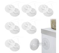 Lot de 12 sangles de meubles auto-adhésives pour meubles, sans perçage, ensemble d'ancrage mural rond et solide, anti-basculement pour bibliothèque, armoire, commode, étagères