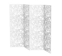 Lot de 12 séparateurs de pièce à suspendre, 40 x 40 cm, en PVC, pour décoration intérieure, salon, salle à manger, chambre à coucher, blanc, motif floral