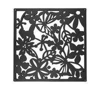 Lot de 12 séparateurs de pièce suspendus - 40 x 40 cm - Noir - Paravent à suspendre - Paravent à suspendre - Décoration intérieure - Art déco - Pour salon, salle à manger, bureau
