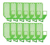 Lot de 12 séparateurs de réfrigérateur, clips de rangement pour tiroirs, armoires, commodes, taille 10 x 6,5 cm pour camping, voyages, camping-car (vert)