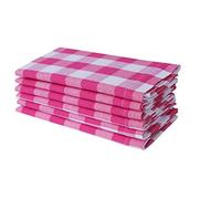 Lot de 12 serviettes de table à carreaux - 45,7 x 45,7 cm