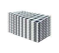 Lot de 12 serviettes de table à carreaux - 45,7 x 45,7 cm